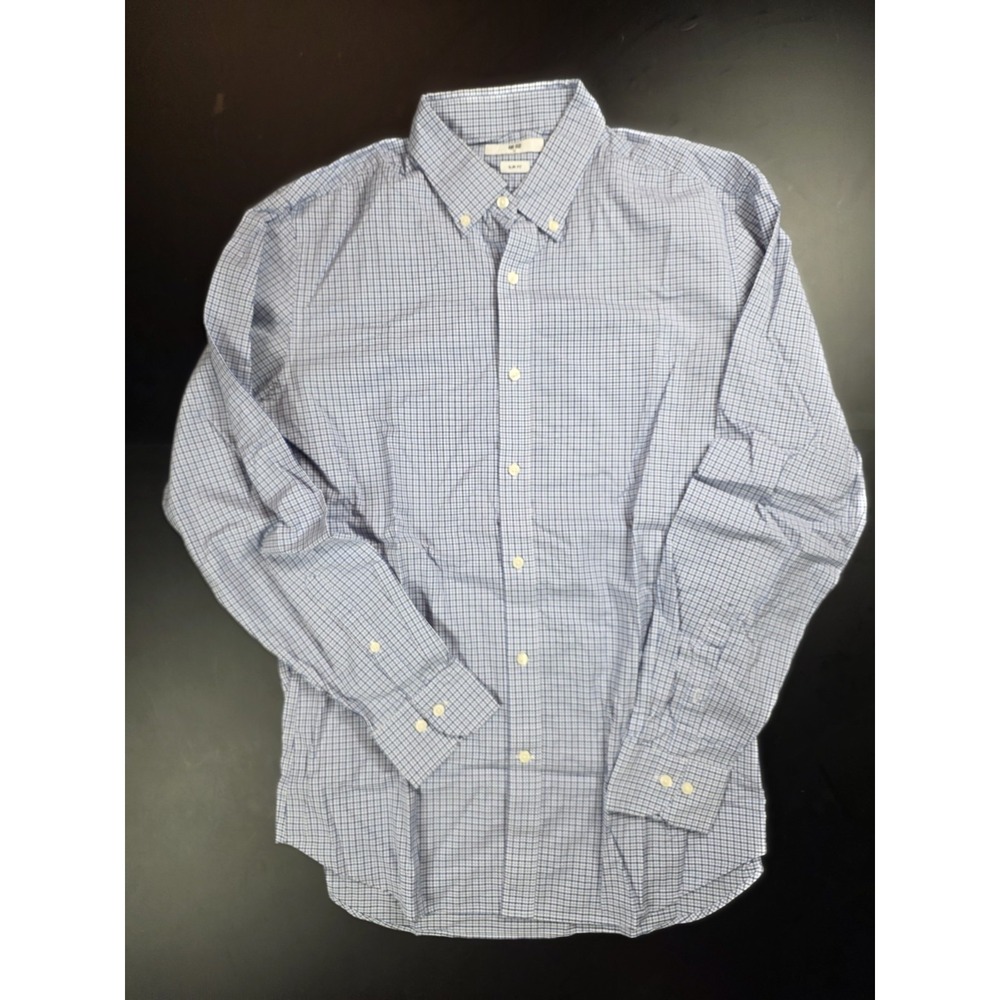 Uniqlo Blue Slim Fit Long Sleeve Shirt Men's Size Medium